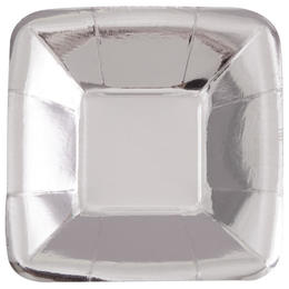b420e Other Brands LVU 32285 Tableware Silver Foil Round 9 Dinner Plates 8Pcs Foil Board 