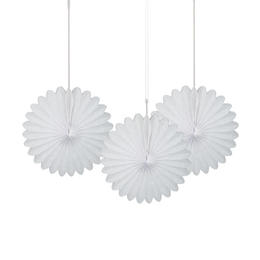 LVU 63267 Tissue Decorations Mint Solid 6 Tissue Paper Fans 3Pcs