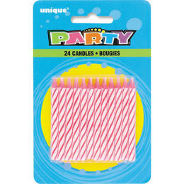 LVU 1905MC Birthday Candles Multicolor Spiral Birthday Candles 24Pcs