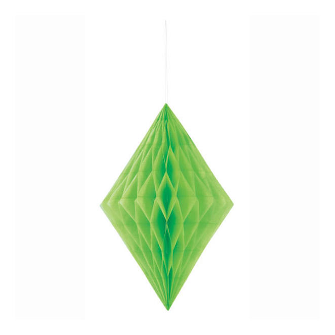 LVU 62988 Tissue Decorations Lime Green Diamond Tissue Paper Decoration 14