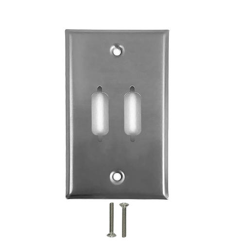 WP DVI2 SS Audio Video Wall Plates Wall Plate 2 Port DVI Stainless Steel