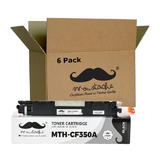 Moustache CF350A Color LaserJet Pro MFP M176n Compatible HP 130A CF350A Black Toner Cartridge Moustache