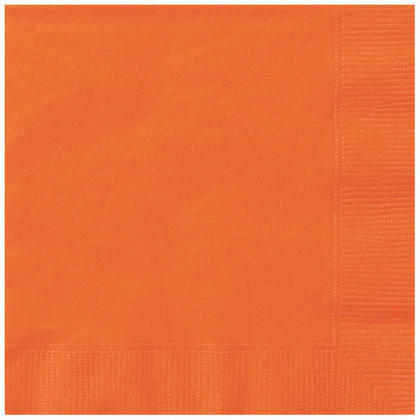 Servietten Sunkissed Orange – 3-lagig, 22 X 22 Cm, 25 Stück Pro Packung, Für Festliche Tische