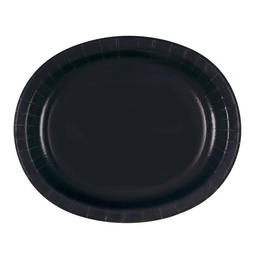 Other Brands LVU 32239 Plates Pumpkin Orange Solid Oval Plates 8Pcs