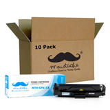 Moustache 410X CF411X Color LaserJet Pro M452dw Compatible HP 410X CF411X Cyan Toner Cartridge High Yield Moustache