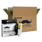 Moustache T200XL120 WorkForce WF 2520 Epson 200 T200XL120 Compatible Black Ink Cartridge High Yield Moustache