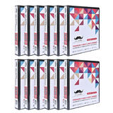 Moustache MOS 321D210PD Binders 1 Round Ring Binder 3 Rings Letter Size Black Moustache