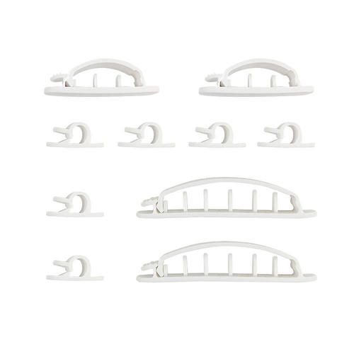 CC AD10P WH Cable Organizers Cable Clips Multi Pack Adhesive White 10 Pack
