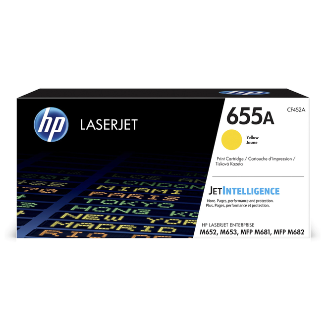 HP HP655A CF452A OEM Color LaserJet Enterprise M652dn HP 655A CF452A Original Yellow Toner Cartridge