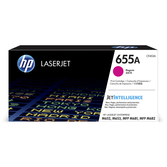 HP HP655A CF453A OEM Color LaserJet Enterprise M652dn HP 655A CF453A Original Magenta Toner Cartridge