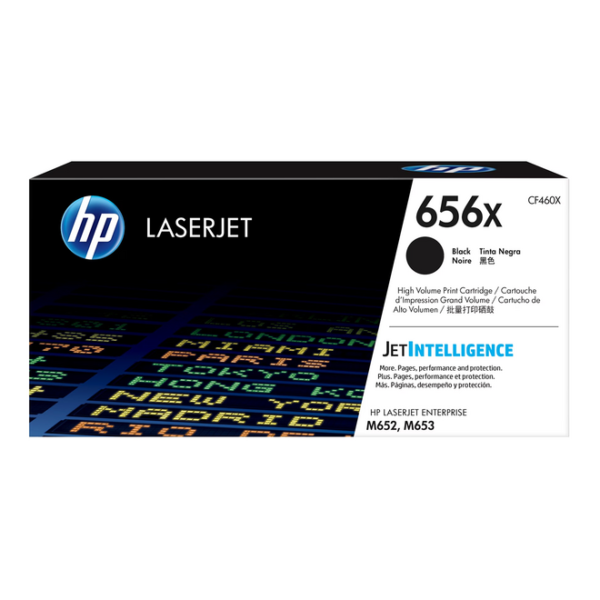 HP HP656X CF460X OEM Color LaserJet Enterprise M652dn HP 656X CF460X Original Black Toner Cartridge High Yield
