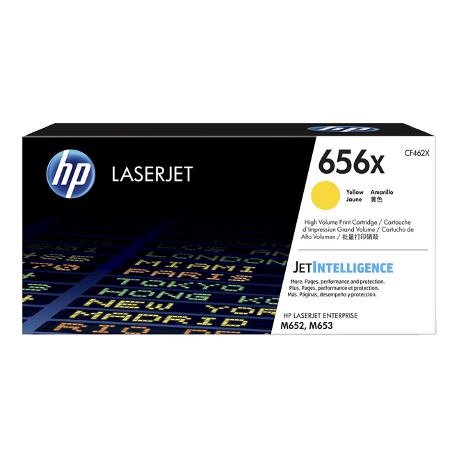 HP HP656X CF462X OEM Color LaserJet Enterprise M652dn HP 656X CF462X Original Yellow Toner Cartridge High Yield