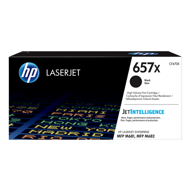 HP HP657X CF470X OEM Color LaserJet Enterprise MFP M681dh HP 657X CF470X Original Black Toner Cartridge High Yield