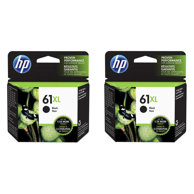 HP HP61XL BK OEM 2PACK DeskJet 1000 HP 61XL CH563WN Original Black Ink Cartridge High Yield Dual Pack 2 Pack