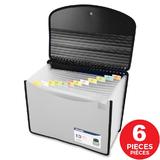 Winnable 965 20122 6PACK Expanding Files Winnable 13 Pocket Coil Bound Poly Expanding File Letter Size 6 Pack