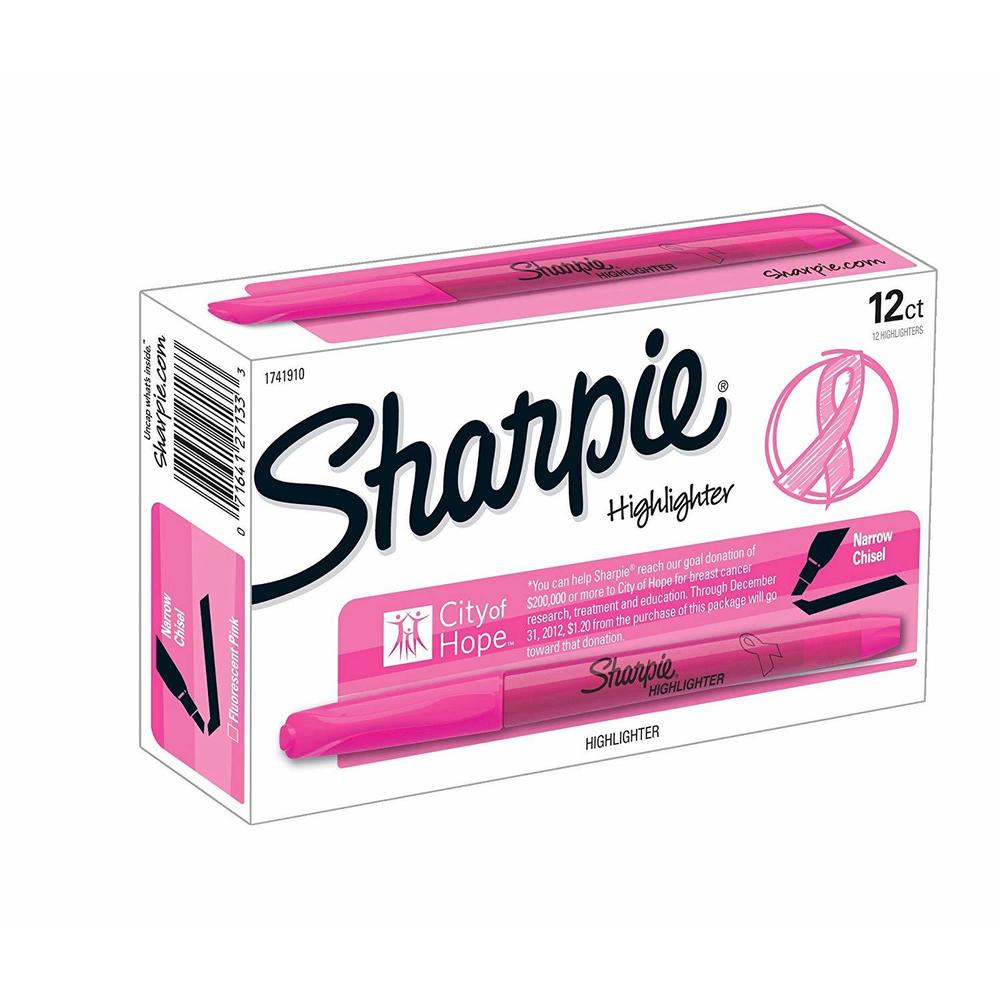 Sharpie® SmearGuard Ink Pocket Highlighter, 12/Pack