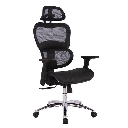 Moustache MOFC HLC 1388F 1K Ergonomics Chair High Back Executive Office Mesh Chair with Adjustable Headrest and Armrest Black