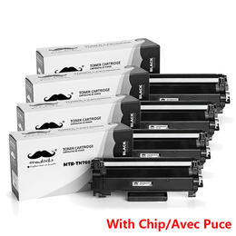 Small c7b1a moustache tn760 withchip hl l2350dw brother tn760 compatible black toner cartridge high yield with chip moustache 
