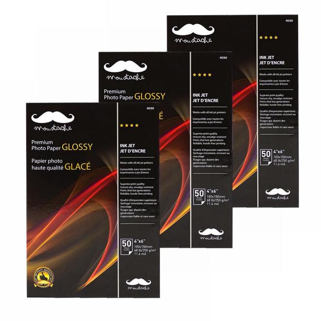 Moustache H250LETTER Photo Paper Premium Photo Paper Glossy H250 3 Packs Moustache
