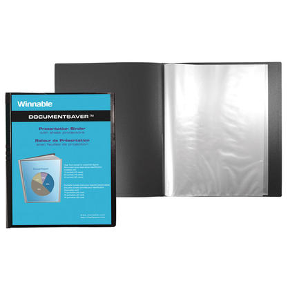 Winnable® Document Saver™ Album de présentation, 20 pochettes, Noir ...