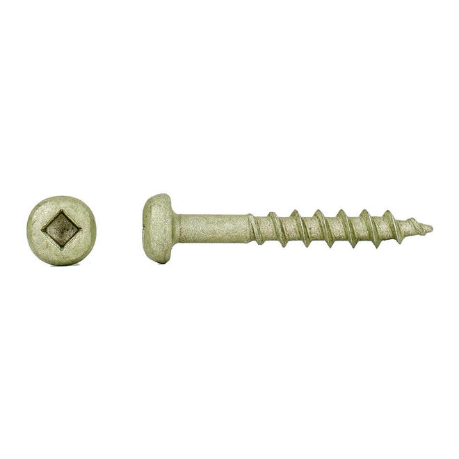 Other Brands LVAR PKCG61C1 ALL Screws Green Wood Treated Screw Square Pan Head Regular Wood Point