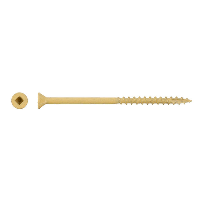 Other Brands LVAR FKCN17T82C1 ALL Screws Tan Wood Treated Screw Flat Head with Nibs Square Drive Coarse Thread