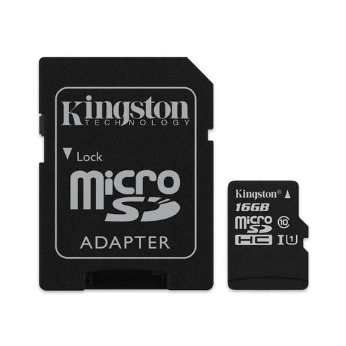 Kingston Cab SDCS 16GBCR ALL Memory Card Canvas Select MicroSD Flash Memory Card with Adapter Kingston