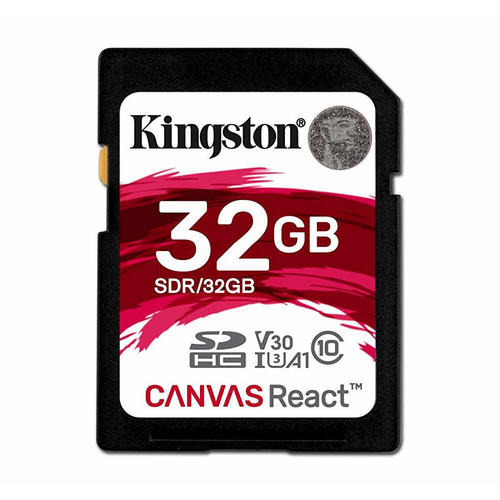 Kingston Cab SDR 32GBCR ALL Memory Card Kingston Canvas React Memory Card SDHC Class 10 UHS I V30 U3 A1 100MB s R
