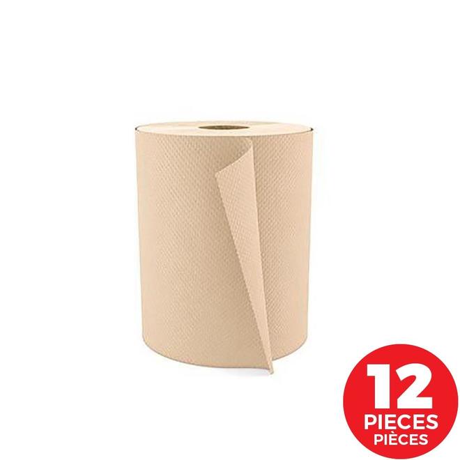 Cascades H235 Paper Towel Cascades PRO Roll Paper Towel 1 Ply Natural Pack of 12
