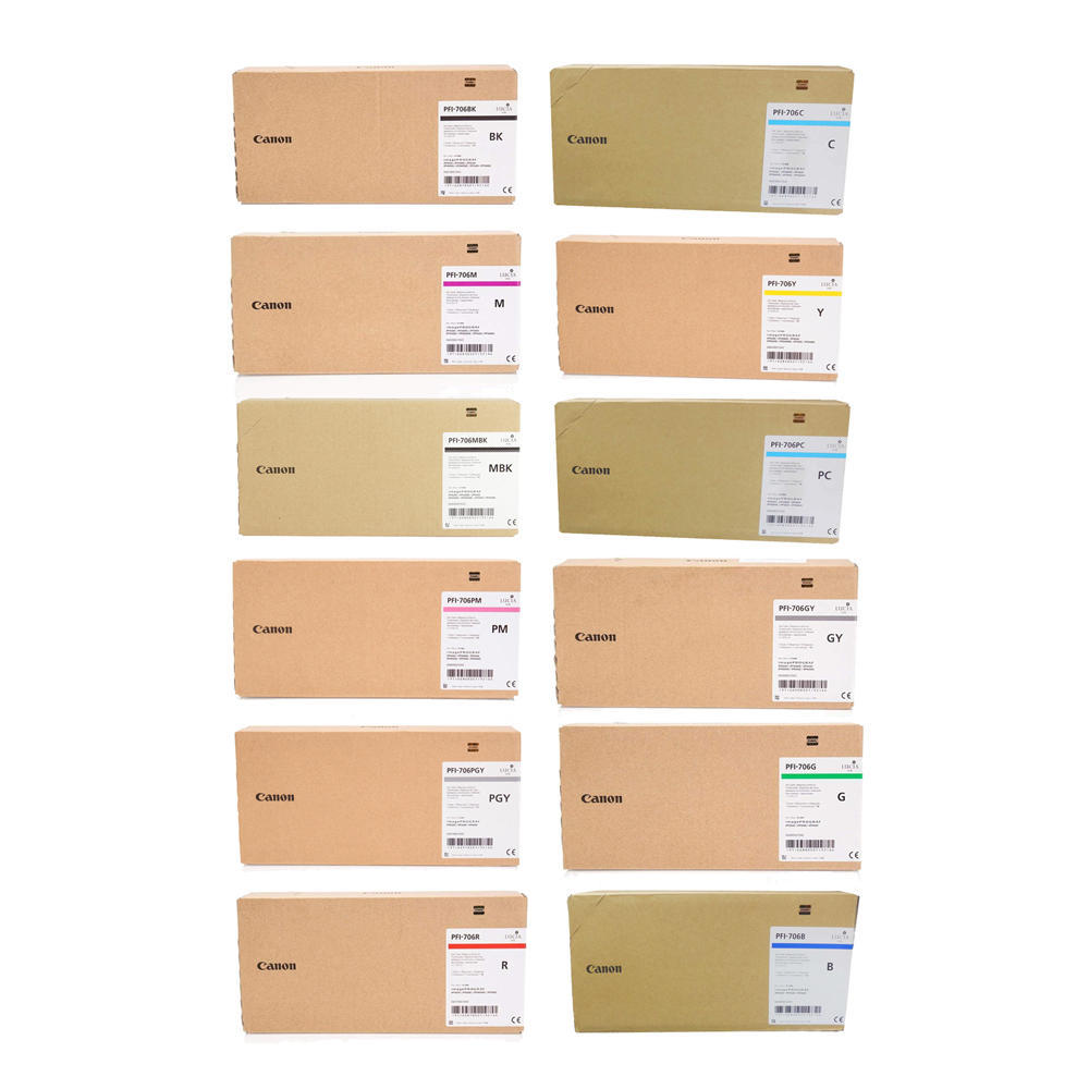 Canon PFI-706 Original Ink Cartridge Combo High Yield BK/C/M/Y/MBK