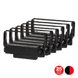 Epson ERC30BR TM 200 UB Prep Printer Epson ERC 30 New Compatible Black Red Ribbon 6 pack