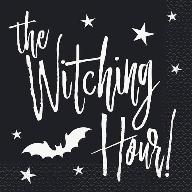 Other Brands LVU 77051 Halloween Party Supplies Happy Halloween Black Bats Witching House Beverage Napkins for Home Party Dec