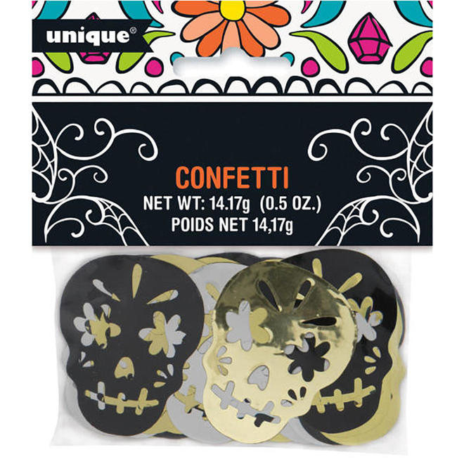 Other Brands LVU 77069 Halloween Party Supplies Happy Halloween Foil Skull Day of the Dead Confetti for Home Party Decor 0 5 