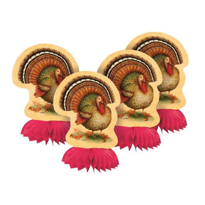 Other Brands LVU 26389 Thanksgiving Party Supplies Thanksgiving Mini Honeycomb Decorations 6 H 4Pcs Pack