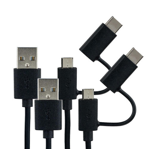 PrimeCables Cab USB2AM MB C USB Type C 2 in 1 TYPE C or Micro USB to USB Cable for smartphone tablet 1m PrimeCable