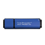 Kingston KIN DTVP30 USB Flash Drives Kingston DataTraveler Vault Privacy Encrypted 256Bit USB 3 0 Flash Drive