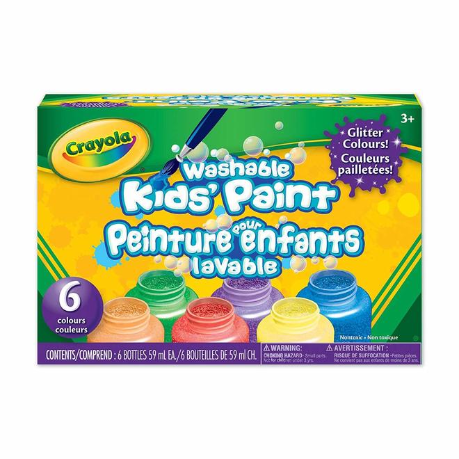 Crayola 145 54 1216 Arts Crafts Crayola Kids Non Toxic Washable Paint 6 Colours 50 ml Each