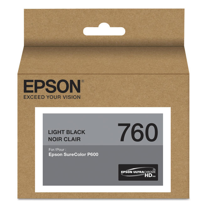 Epson T760720 LBK OEM SureColor P600 Epson 760 T760720 Original Light Black Ink Cartridge