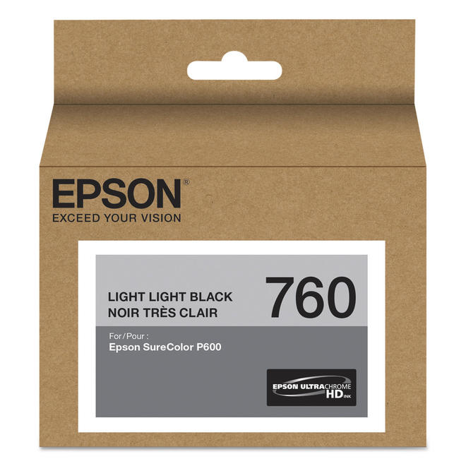Epson T760920 LLBK OEM SureColor P600 Epson 760 T760920 Original Light Light Black Ink Cartridge