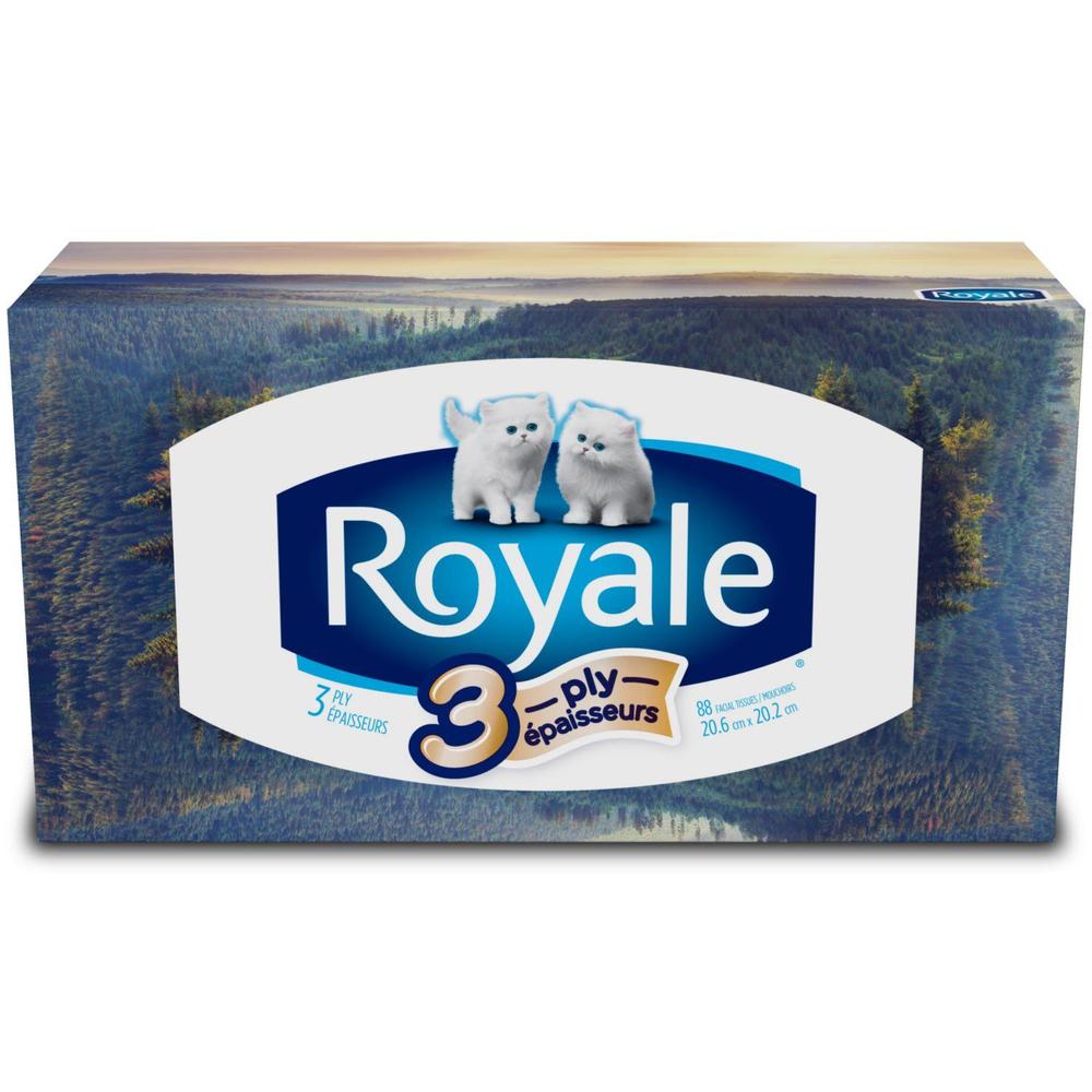 ROYALE® 3Ply Facial Tissue 88 Sheets, 1/Pack