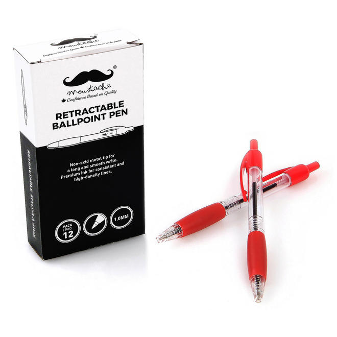 Moustache MOS KB1766 Ballpoint Pens Gel Pens Retractable Ballpoint Pen 1 0mm 12 Box Moustache