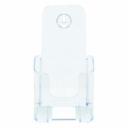 Deflecto® Single Compartment DocuHolder, Desktop/Wall Mount, Clear, 7.8" x 4.4" x 3.3" (791004)