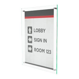 Deflecto Wall Mount Beveled Edge Sign Holder (691290), 10-1/16"W x 12-9/16"H x 7/8"D