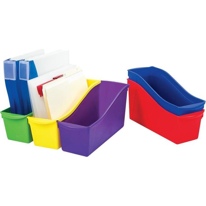 Storex Storex 70110U06C 1Pack Desk Organizers Storex Large Book Bin 14 3 x 5 3 x 7 Inches Assorted Colors 1 Units Pack