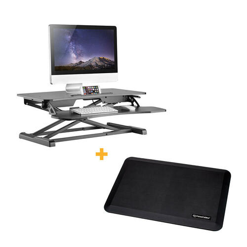 PrimeCables Cab DWS06 01 STM01 1 Monitor Desk Mounts Sit Standing Desk Height Adjustable Ergo Riser ADR Standing Mat PrimeCab