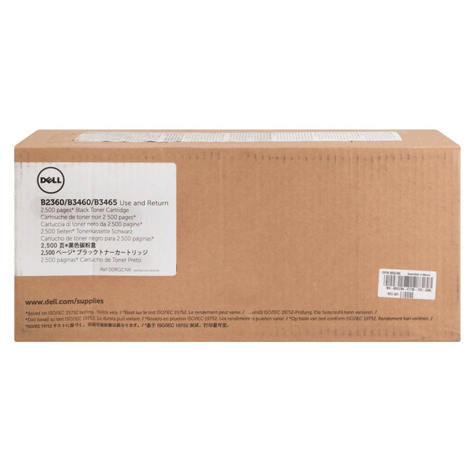Dell Dell 331 9803 OEM B2360d Dell 331 9803 7MC5J RGCN6 Original Black Return Program Toner Cartridge 2500 Pages