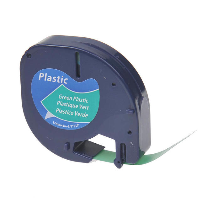 Dymo Label Printer DYMO 91334 Label Maker Tapes DYMO 91334 LetraTag Label Tape 1 2 x 13 Compatible Black on Green Plastic