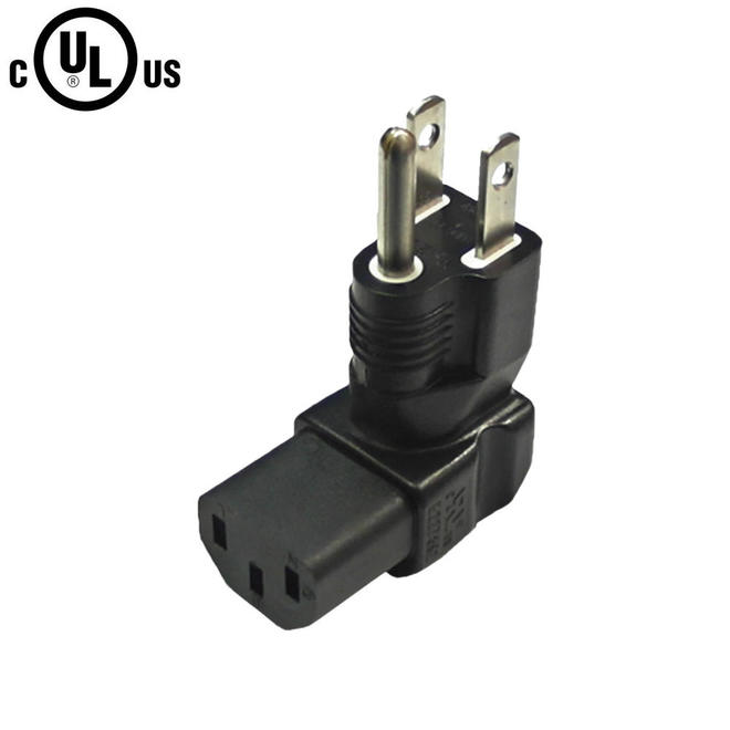 Cab PW AD014 RA Power Cables Cords 5 15P to C13 Right Angle Power Adapter