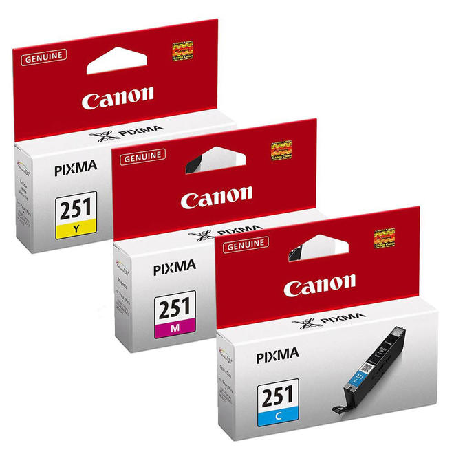 Canon Canon CLI 251 CMY OEM PIXMA iP7220 Canon CLI 251 Original Tri Color Ink Cartridge Combo C M Y