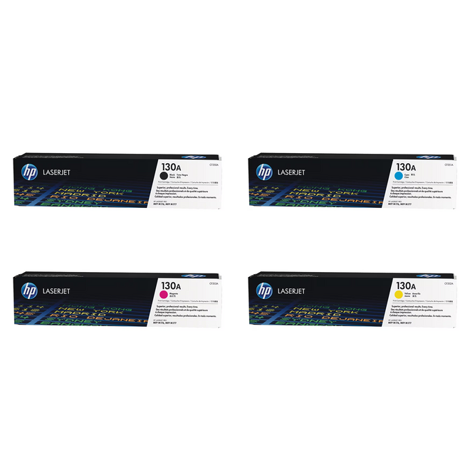 HP HP 130A Combo OEM Color LaserJet Pro MFP M176n HP 130A CF350A CF351A CF352A CF353A Original Toner Cartridge Combo BK C M Y